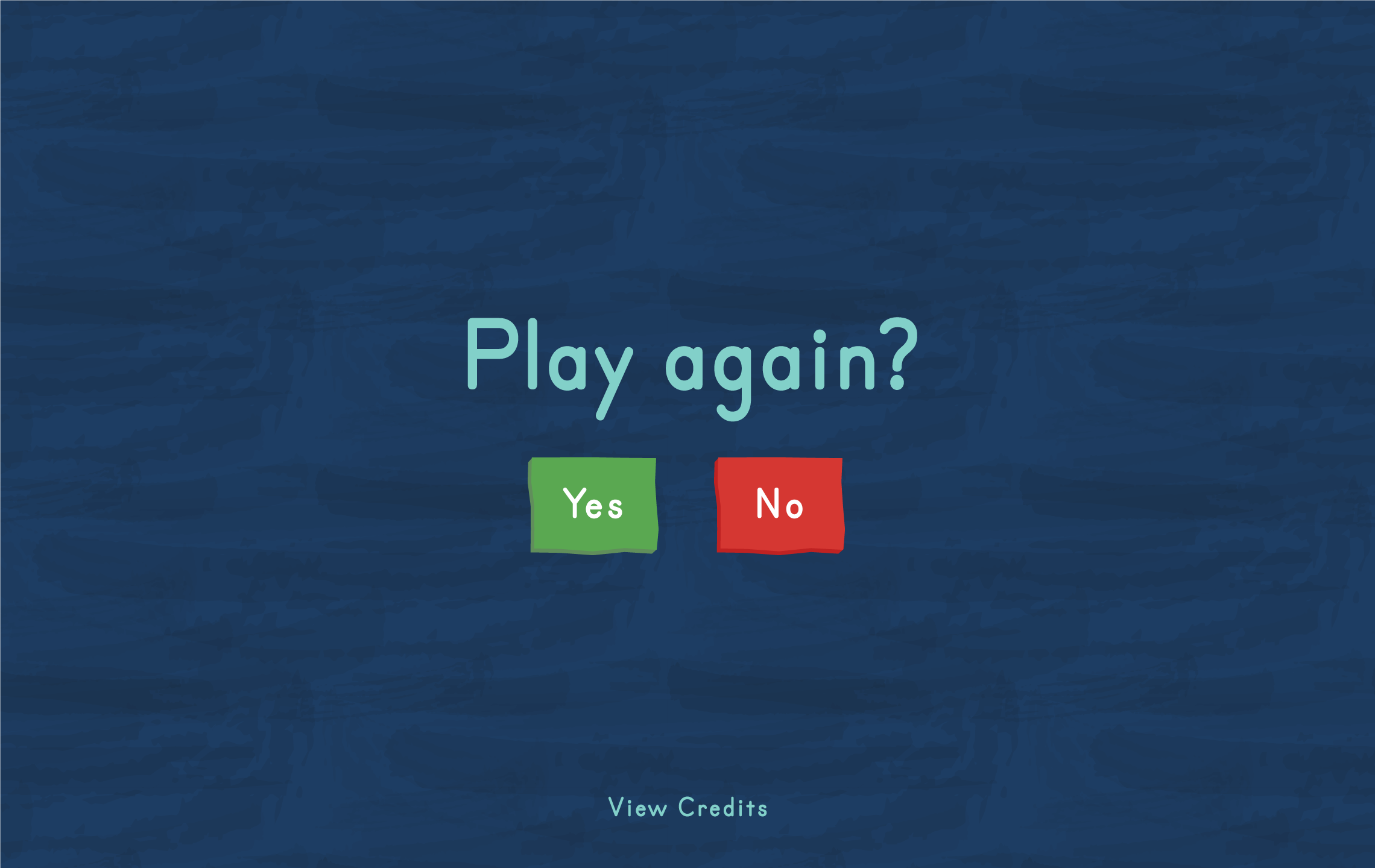 Connect4Learning's play again screen with green yes button and red no button